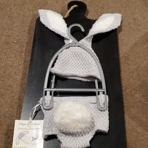 2 piece newborn photo outfit, bunny